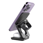 3in1ワイヤレス充電器 ブラック｜スマホ・Apple Watch・AirPodsを同時充電｜折りたたみ式デザイン・15W急速充電対応