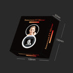 ClearSkin Mirror（クリアスキンミラー）｜製品パッケージとサイズ表示（150mm×130mm×32mm）