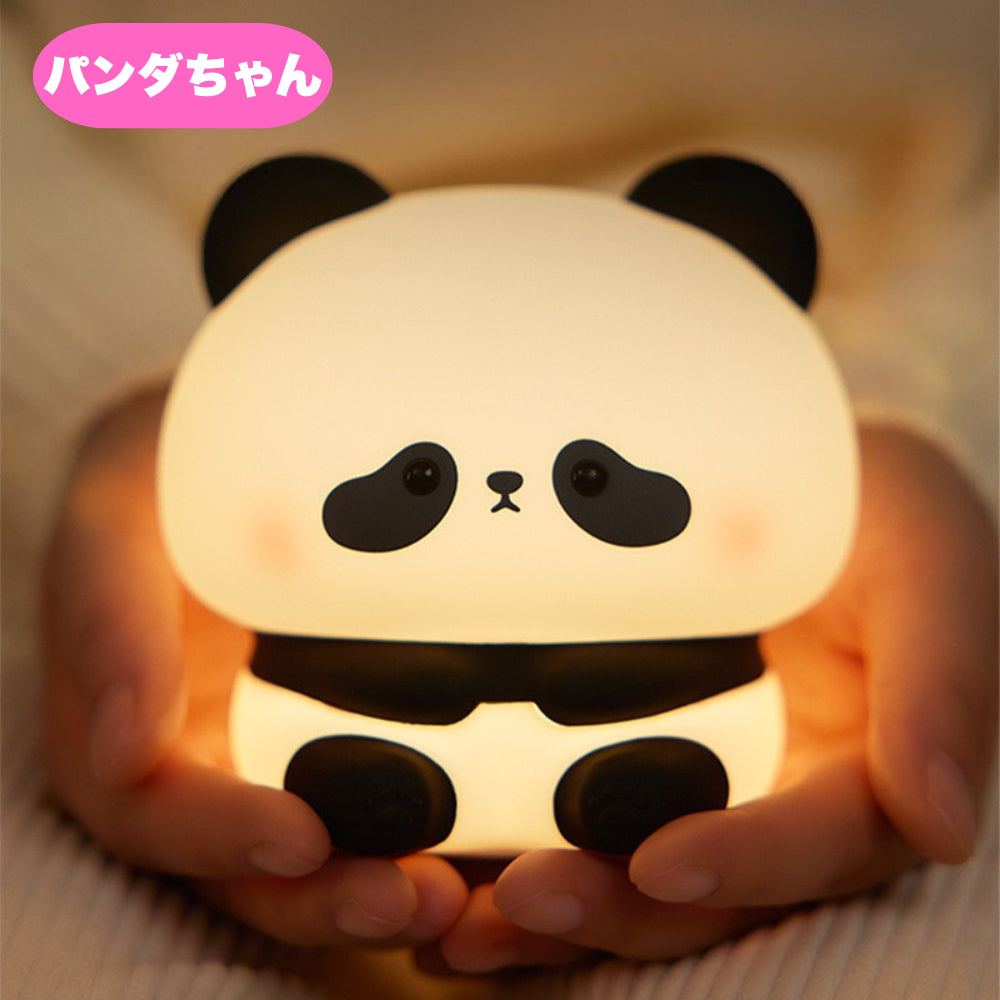 【全9種・ぽんっと光る癒し系ライト】アニマルパットライト｜やさしいシリコン素材＆USB充電式｜タッチで簡単操作・ふんわり光るLED｜寝室・リビング・ギフトに最適なかわいい動物デザインのナイトライト