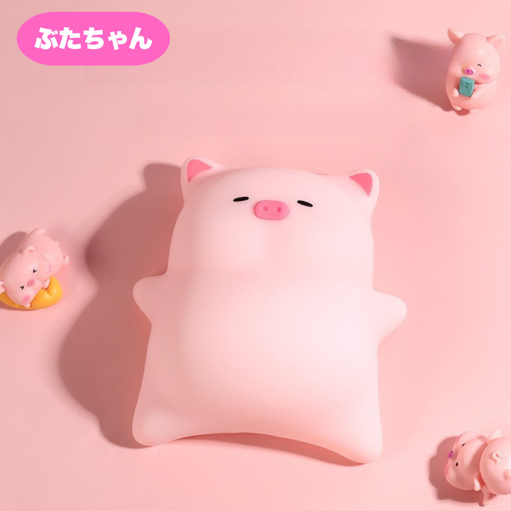 【全9種・ぽんっと光る癒し系ライト】アニマルパットライト｜やさしいシリコン素材＆USB充電式｜タッチで簡単操作・ふんわり光るLED｜寝室・リビング・ギフトに最適なかわいい動物デザインのナイトライト