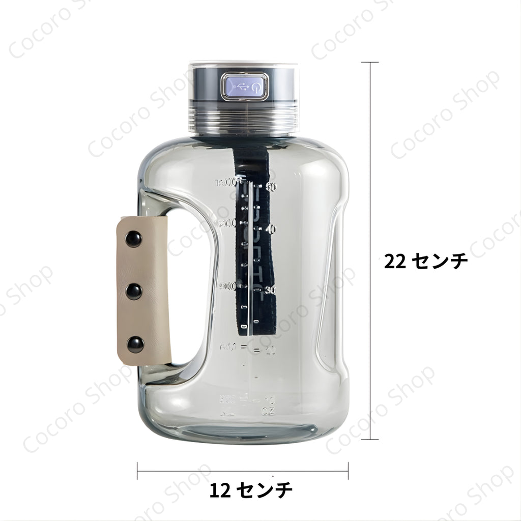 Hydro Fusion(ハイドロフュージョン)水素水生成ボトル ワンタッチ生成・充電式・大容量1.5Lモデル