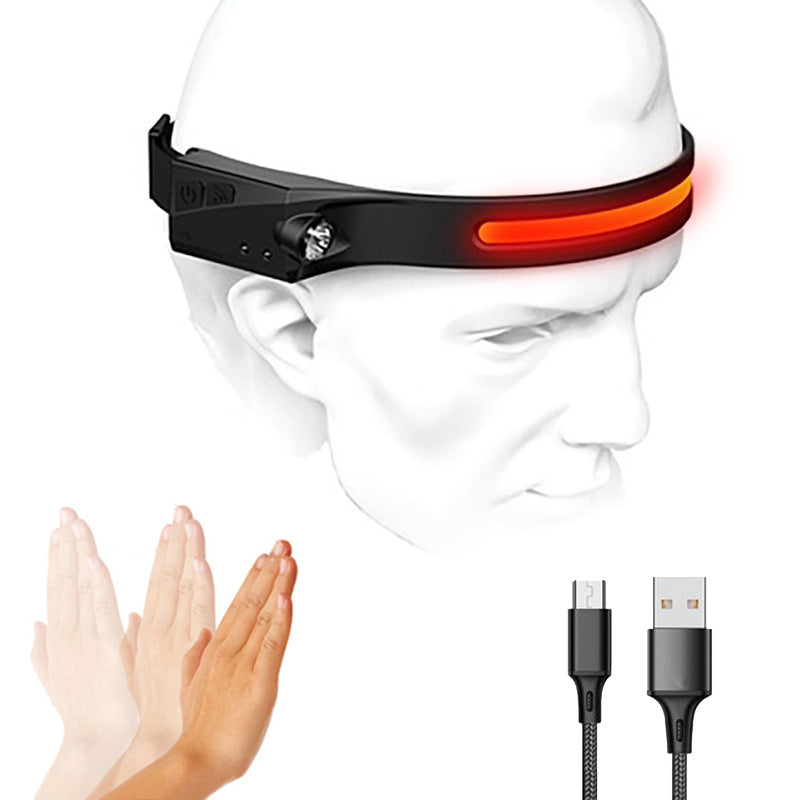 【2025年最新進化版・LumiGear 350（ルミギア350)タッチ式 多機能ヘッドライト】高輝度LED COB＆XPE 5モード搭載｜最大350ルーメンの強力照射｜IPX4防水仕様・USB急速充電対応（約3時間フル充電）｜超軽量コンパクト・装着ラクラク｜タッチセンサー式で簡単操作｜アウトドア・キャンプ・登山・夜釣り・自転車・ジョギング・ランニング・通勤通学・防犯・停電・防災・緊急時・工事現場・夜間作業・倉庫作業・災害備蓄用に最適な高性能ヘッドランプ