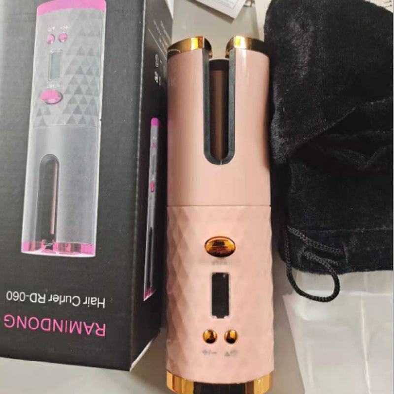 【コードレス＆高速加熱で忙しい朝も美しく】Beauty Spin 自動カールアイロン｜わずか20秒で最大200°C・10段階温度調整｜USB充電式＆軽量ポータブル｜デジタル表示＆火傷防止設計｜サロン級仕上がりをどこでも実現するスタイリッシュヘアガジェット