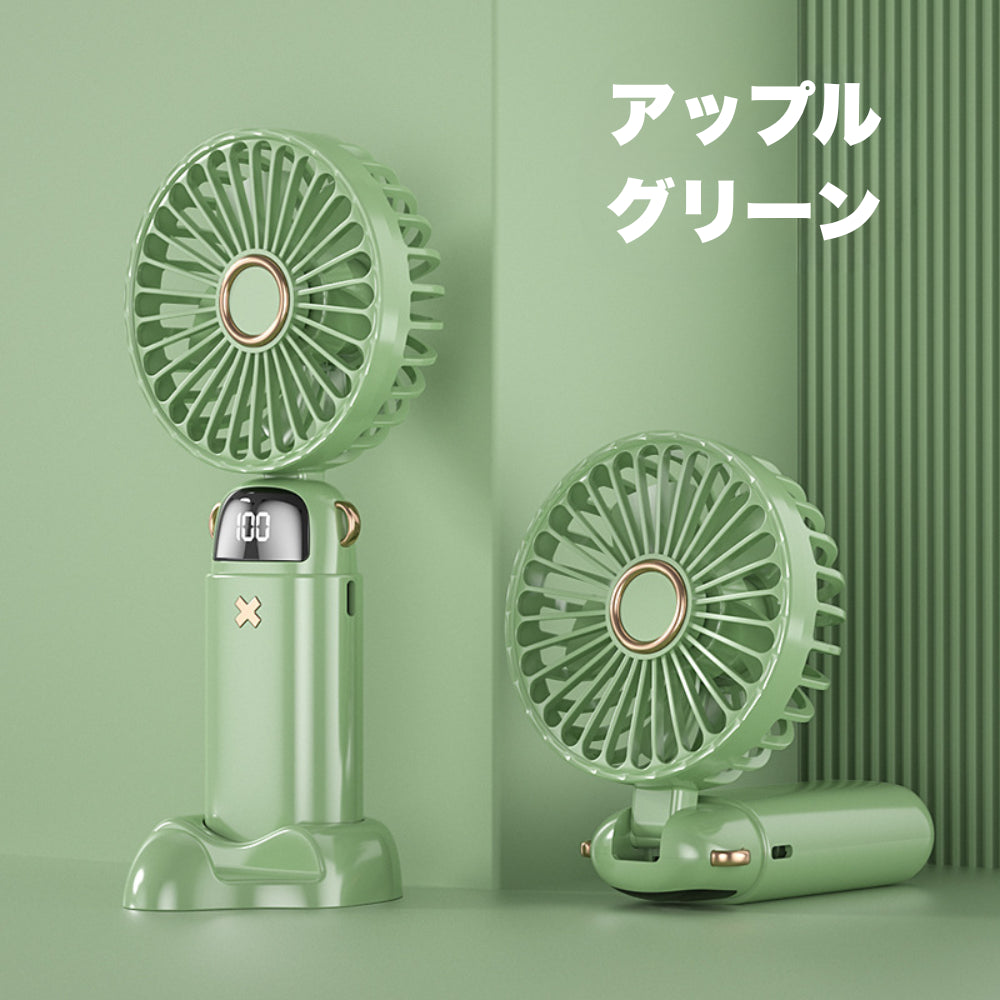 【静音設計＆手のひらサイズでどこでも涼しい】プチファン｜5段階風量調整・USB充電式・超軽量コンパクト｜勉強・仕事・通勤・スキンケアにも最適｜かわいいパステルカラー＆おしゃれデザインでインテリアにも映える携帯ミニファン