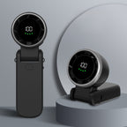 ブラックのターボ式ハンディ扇風機。高性能かつスタイリッシュな印象。