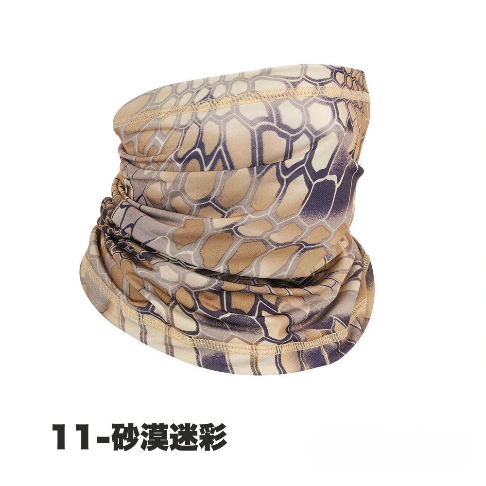 UVカット冷感フェイススカーフ（砂漠迷彩）｜アウトドアやバイクに映えるミリタリーデザインのネックカバー